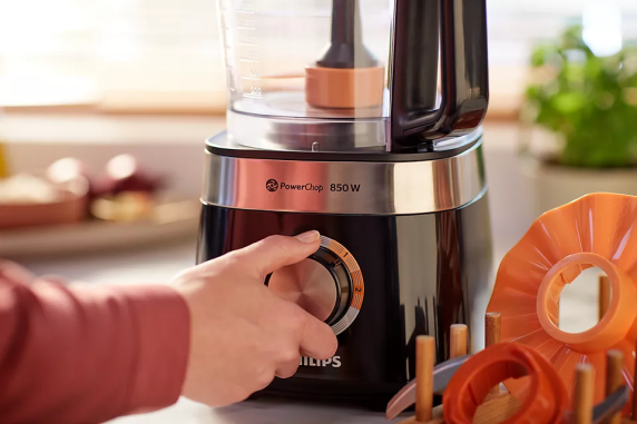 Philips | Compact Food processor | HR7530 / 10 Viva Collection | 850 W | Number of speeds 2 | Bowl capacity 2.1 L | Black