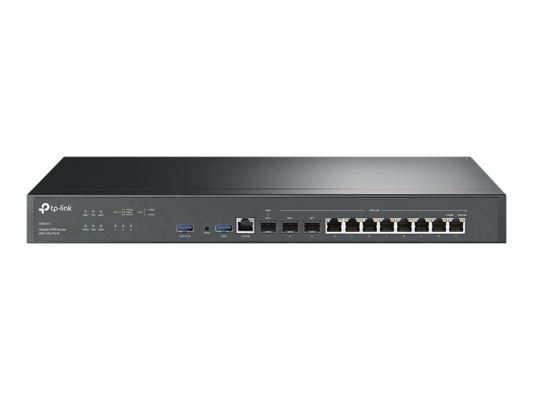 Omada VPN Router with 10G Ports | ER8411 | 10 / 100 / 1000 Mbit / s | Ethernet LAN (RJ-45) ports 8 | Mesh Support No | MU-MiMO No | 4G