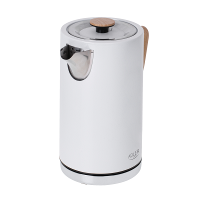 Adler | Kettle | AD 1347w | Electric | 2200 W | 1.5 L | Stainless steel | 360° rotational base | White