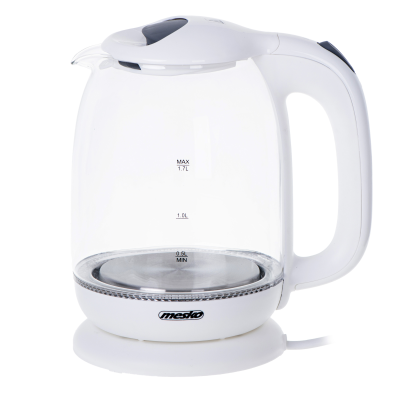 Mesko | Kettle | MS 1302w | Electric | 2200 W | 1.7 L | Glass | 360° rotational base | White