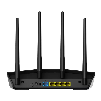 Wireless AX3000 Dual Band WiFi 6 | RT-AX57 | 802.11ax | 2402+574 Mbit / s | 10 / 100 / 1000 Mbit / s | Ethernet LAN (RJ-45) ports 4 | Mesh Support Yes | MU-MiMO Yes | No mobile broadband | Antenna type External