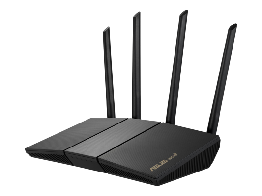 Wireless AX3000 Dual Band WiFi 6 | RT-AX57 | 802.11ax | 2402+574 Mbit / s | 10 / 100 / 1000 Mbit / s | Ethernet LAN (RJ-45) ports 4 | Mesh Support Yes | MU-MiMO Yes | No mobile broadband | Antenna type External
