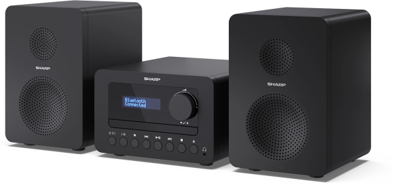 Sharp XL-B520D(BK) Tokyo Hi-Fi Micro System 2.0, FM / DAB / DAB+ / USB, CD, Bluetooth 5.0, Aux-in, Black | Sharp | Tokyo Hi-Fi Micro System 2.0 | XL-B520D(BK) | Yes | Bluetooth | Black