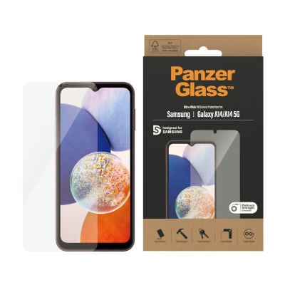 PanzerGlass | Ultra Wide fit | Screen Protector | Samsung | Galaxy A14 / A14 5G | Transparent