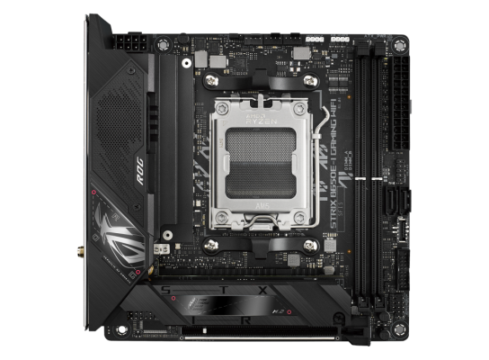Asus | ROG STRIX B650E-I GAMING WIFI | Processor family AMD | Processor socket AM5 | DDR5 DIMM | Memory slots 2 | Supported hard disk drive interfaces SATA, M.2 | Number of SATA connectors 2 | Chipset AMD B650 | Mini-ITX