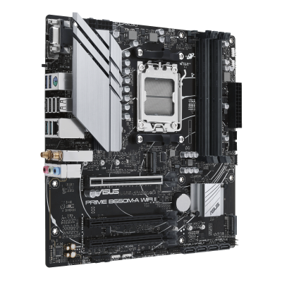Asus | PRIME B650M-A WIFI II | Processor family AMD | Processor socket AM5 | DDR5 DIMM | Memory slots 4 | Supported hard disk drive interfaces SATA, M.2 | Number of SATA connectors 4 | Chipset AMD B650 | mATX