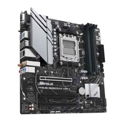 Asus | PRIME B650M-A WIFI II | Processor family AMD | Processor socket AM5 | DDR5 DIMM | Memory slots 4 | Supported hard disk drive interfaces SATA, M.2 | Number of SATA connectors 4 | Chipset AMD B650 | mATX