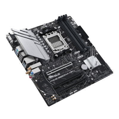 Asus | PRIME B650M-A WIFI II | Processor family AMD | Processor socket AM5 | DDR5 DIMM | Memory slots 4 | Supported hard disk drive interfaces SATA, M.2 | Number of SATA connectors 4 | Chipset AMD B650 | mATX