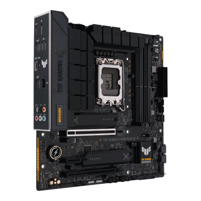 Asus | TUF GAMING B760M-PLUS D4 | Processor family Intel | Processor socket LGA1700 | DDR4 DIMM | Memory slots 4 | Supported hard disk drive interfaces SATA, M.2 | Number of SATA connectors 4 | Chipset Intel B760 | mATX