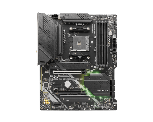 MSI | MAG B550 TOMAHAWK MAX WIFI | Processor family AMD | Processor socket AM4 | DDR4 DIMM | Memory slots 4 | Supported hard disk drive interfaces SATA, M.2 | Number of SATA connectors 6 | Chipset AMD B550 | ATX