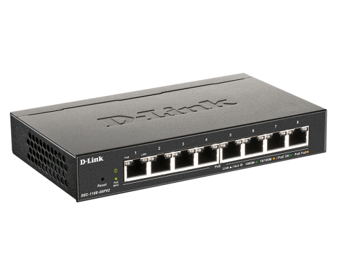 D-Link | 8-Port Gigabit PoE Smart Managed Switch | DGS-1100-08PV2 | Web managed | Desktop | Power supply type External