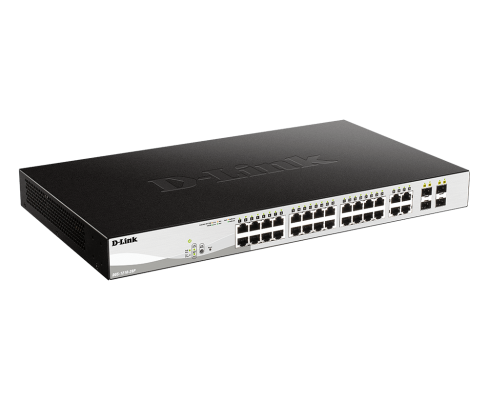 D-Link | 28-Port Gigabit Smart Managed PoE Switch | DGS-1210-28P | Managed L2+ | Desktop | Power supply type External