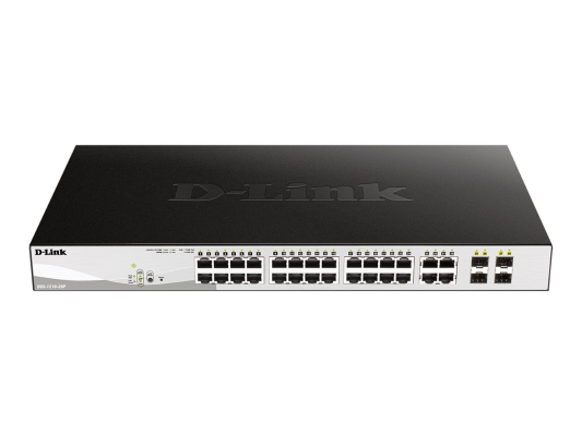 D-Link | 28-Port Gigabit Smart Managed PoE Switch | DGS-1210-28P | Managed L2+ | Desktop | Power supply type External