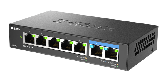 D-Link | 7-Port Multi-Gigabit Unmanaged Switch | DMS-107 / E | Unmanaged | Desktop | Power supply type External