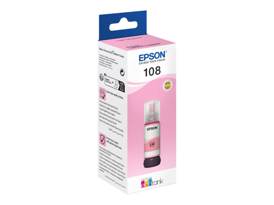 Epson 108 EcoTank | Ink Bottle | Light Magenta