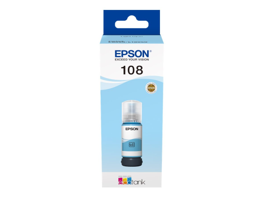 Epson 108 EcoTank | Ink Bottle | Light Cyan
