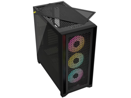 Corsair | Tempered Glass PC Case | iCUE 4000D RGB AIRFLOW | Side window | Black | Mid-Tower | Power supply included No