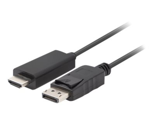 Lanberg | DisplayPort to HDMI Cable | CA-DPHD-11CC-0010-BK | DisplayPort Male | HDMI Male | DP to HDMI | 1 m