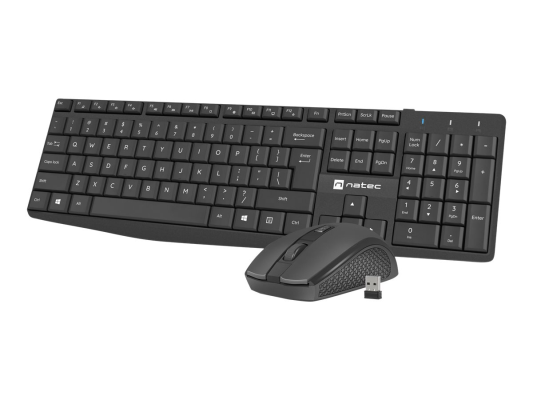 Natec | Keyboard and Mouse | Squid 2in1 Bundle | Keyboard and Mouse Set | Wireless | US | Black | Wireless connection