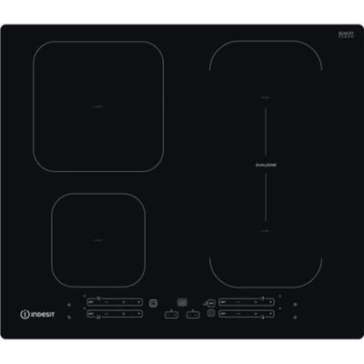 INDESIT | Hob | IB 65B60 NE | Induction | Number of burners / cooking zones 4 | Touch | Timer | Black
