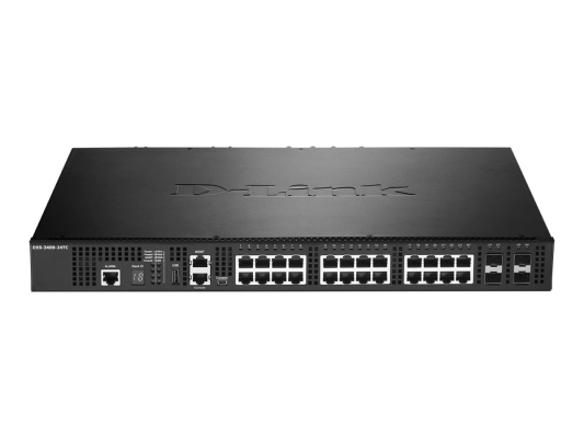 D-Link | 24-Port 10 Gigabit Ethernet Smart Managed Switches | DXS-3400-24TC | Managed L3 | Desktop