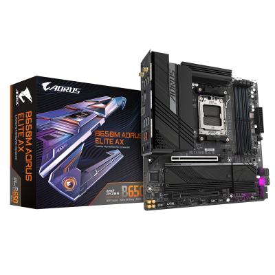 Gigabyte | B650M AORUS ELITE AX rev 1.3 | Processor family AMD | Processor socket AM5 | DDR5 DIMM | Supported hard disk drive interfaces SATA, M.2 | Number of SATA connectors 4