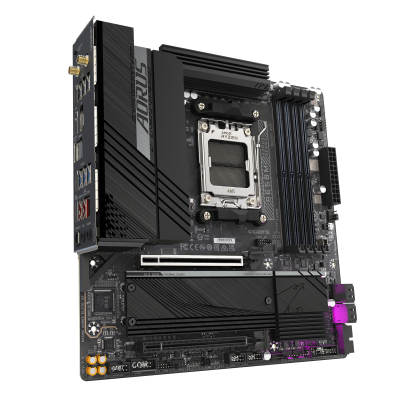 Gigabyte | B650M AORUS ELITE AX rev 1.3 | Processor family AMD | Processor socket AM5 | DDR5 DIMM | Supported hard disk drive interfaces SATA, M.2 | Number of SATA connectors 4