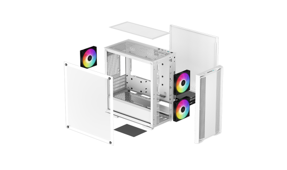 Deepcool | ARGB Micro-ATX CASE | CC360 | White | Mini-ITX / Micro-ATX | Power supply included No | ATX PS2 （maximum length: 160mm）