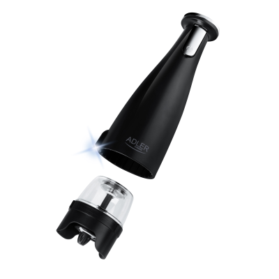 Adler | Electric Salt and pepper grinder | AD 4449b | Housing material ABS plastic | 7 W | Lithium | Matte Black