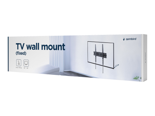 Gembird | Wall mount | WM-55F-02 | Fixed | 32-55 " | Maximum weight (capacity) 40 kg | Black