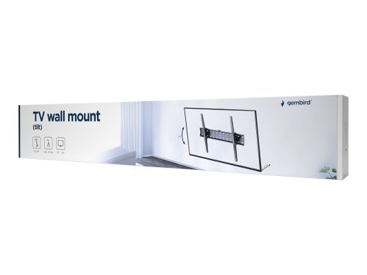 Gembird | Wall mount | Tilt | 37-70 " | Maximum weight (capacity) 40 kg | Black