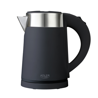 Adler | Kettle | AD 1372 | Electric | 800 W | 0.6 L | Plastic / Stainless steel | 360° rotational base | Black