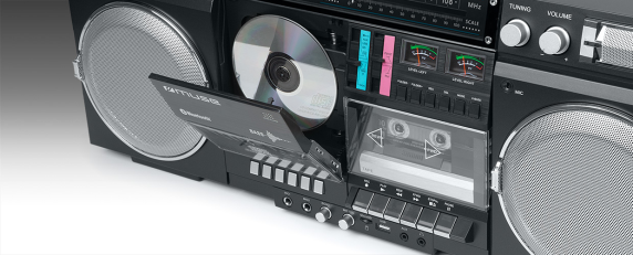 Muse | Ghetto Blasters | M-380 GB | AUX in | Bluetooth | Cassette deck | CD player | Black