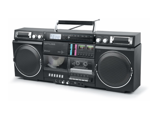 Muse | Ghetto Blasters | M-380 GB | AUX in | Bluetooth | Cassette deck | CD player | Black