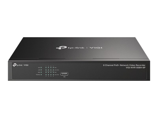 TP-LINK | VIGI 8 Channel PoE+ Network Video Recorder | VIGI NVR1008H-8P | 1 | 8-Channel