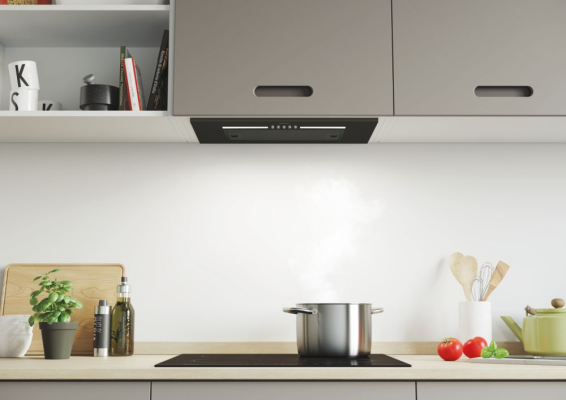 Candy | Hood | CPY5MBG | Canopy | Energy efficiency class C | Width 52 cm | 298 m³ / h | Mechanical control | LED | Black Glass