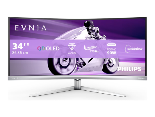 Philips | Curved Gaming Monitor | 34M2C8600 / 00 | 34 " | LED | WQHD | 21:9 | 100 Hz | 0.03 ms | 3440 x 1440 | 450 cd / m² | HDMI ports quantity 2