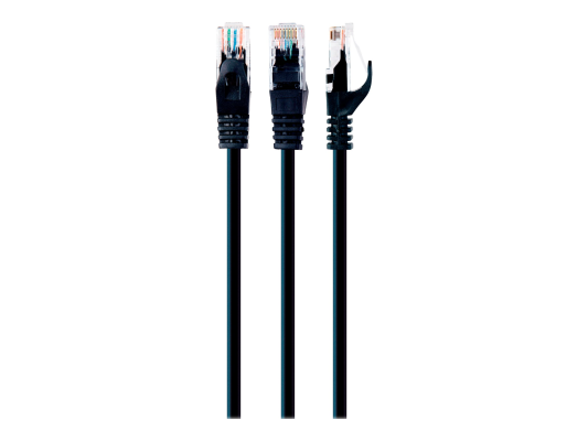 UTP Cat6 | Patch cord | PVC AWG 26 (7 x 0.15 mm wire) | Black | 5 m