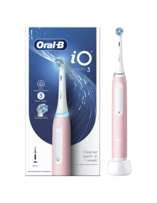 Oral-B | Electric Toothbrush | iO3 Series | Rechargeable | For adults | Number of brush heads included 1 | Number of teeth brushing modes 3 | Blush Pink