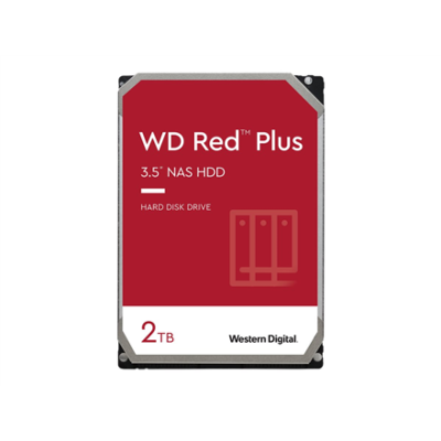 Western Digital | Red Plus NAS Hard Drive | WD20EFPX | 5400 RPM | 2000 GB | 64 MB