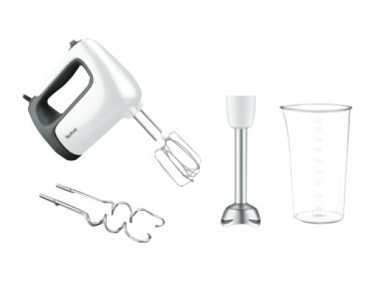 TEFAL | Hand Mixer | PrepMix+ HT462138 | Hand Mixer | 500 W | Number of speeds 5 | Turbo mode | White