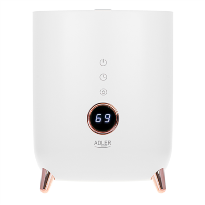 Adler | AD 7972 | Humidifier | 23 W | Water tank capacity 4 L | Suitable for rooms up to 35 m² | Ultrasonic | Humidification capacity 150-300 ml / hr | White