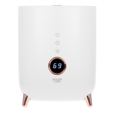 Adler | AD 7972 | Humidifier | 23 W | Water tank capacity 4 L | Suitable for rooms up to 35 m² | Ultrasonic | Humidification capacity 150-300 ml / hr | White