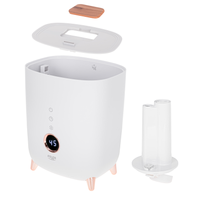 Adler | AD 7972 | Humidifier | 23 W | Water tank capacity 4 L | Suitable for rooms up to 35 m² | Ultrasonic | Humidification capacity 150-300 ml / hr | White
