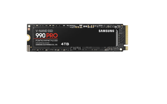 Samsung | 990 PRO | 4000 GB | SSD form factor M.2 2280 | Solid-state drive interface NVMe | Read speed 7450 MB / s | Write speed 6900 MB / s