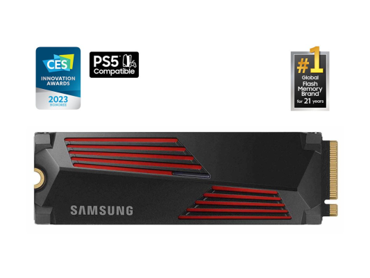 Samsung | 990 PRO with Heatsink | 4000 GB | SSD form factor M.2 2280 | Solid-state drive interface M.2 NVME | Read speed 7450 MB / s | Write speed 6900 MB / s