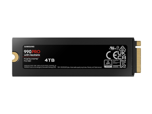 Samsung | 990 PRO with Heatsink | 4000 GB | SSD form factor M.2 2280 | Solid-state drive interface M.2 NVME | Read speed 7450 MB / s | Write speed 6900 MB / s
