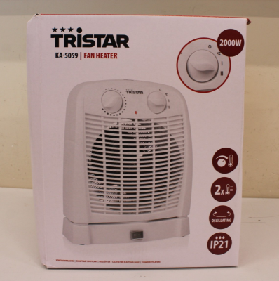 SALE OUT. Tristar | Heater | KA-5059 | Fan Heater | Suitable for rooms up to 60 m³ | DAMAGED PACKAGING | White | 2000 W