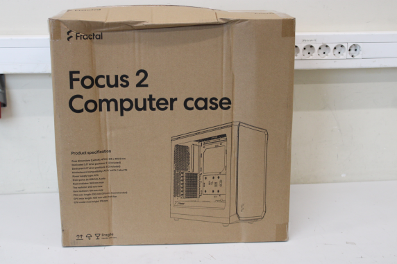 SALE OUT. Fractal Design | Focus 2 | Side window | RGB Black TG Clear Tint | Midi Tower | DAMAGED PACKAGING | Power supply included No | ATX