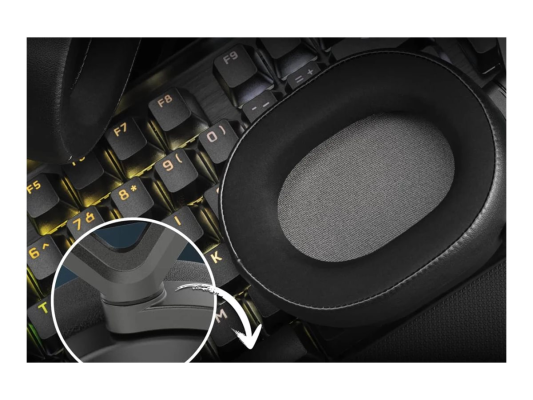 Corsair | Gaming Headset | HS65 | Wireless | Over-Ear | Microphone | Wireless | Carbon